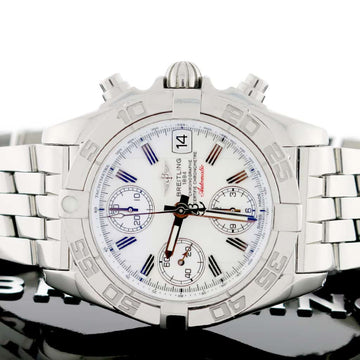 Breitling Chrono Galactic Original White Index Dial 39MM Automatic Stainless Steel Mens Watch A13358