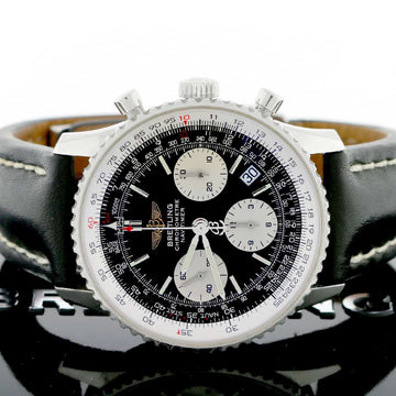 Breitling Navitimer Chronograph 42MM Black Dial Automatic Stainless Steel Mens Watch A23322