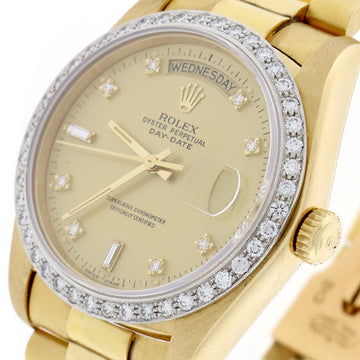 Rolex President Day-Date 18K Yellow Gold Original Diamond Dial/Bezel 36MM Automatic Mens Watch 18048