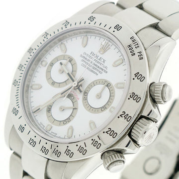 Rolex Cosmograph Daytona White Dial 40MM Automatic Stainless Steel Mens Oyster Watch 116520