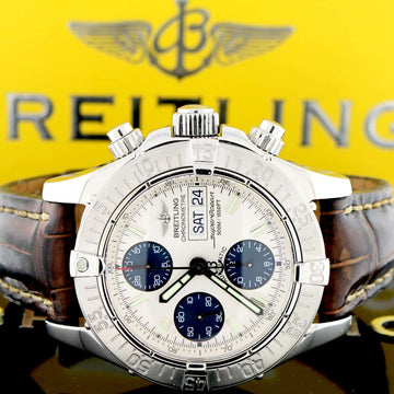 Breitling Chrono SuperOcean Day Date Silver Dial 42MM Automatic Stainless Steel Mens Watch A13340
