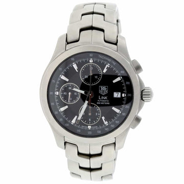 Tag Heuer Link Chronograph Black Dial 42MM Automatic Stainless Steel Mens Watch CJF2110.BA0576