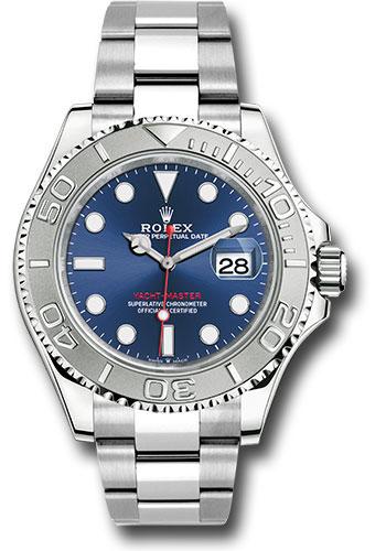Rolex Steel and Platinum Yacht-Master 40 Watch - Blue Dial - 3235 Movement