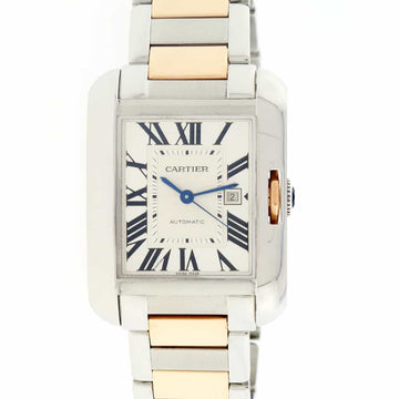 Cartier Tank Anglaise Medium 18K Pink Gold/Stainless Steel Automatic Watch W5310037