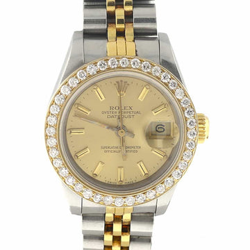 Rolex Datejust Ladies 2-Tone 18K Yellow Gold/Stainless Steel 26MM Automatic Watch 69173 w/Diamond Bezel