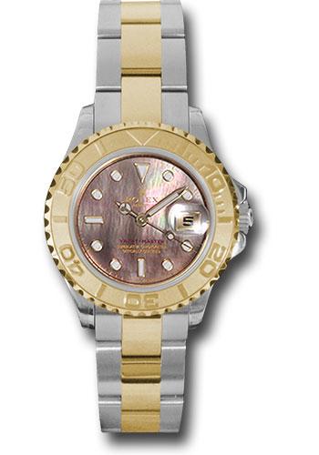 Rolex Steel and Yellow Gold Lady Yacht-Master 29 Watch - Black Mother-Of-Pearl Dial