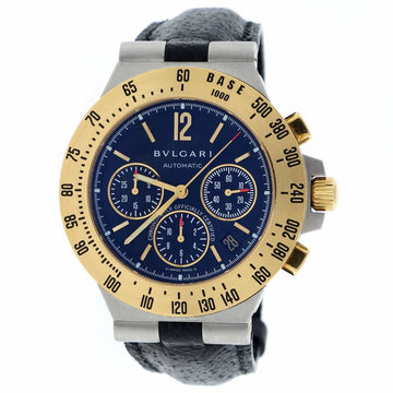 Bvlgari Diagono Chronograph 2-Tone 18K Yellow Gold & Stainless Steel Automatic Mens Watch CH 40 SG TA