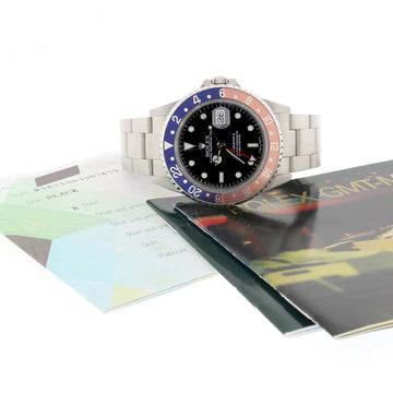 Rolex GMT-Master II Pepsi Bezel 40MM Automatic Stainless Steel Oyster Mens Watch 16710