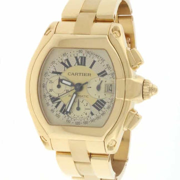 Cartier Roadster Chronograph 18K Yellow Gold Extra Large Automatic Mens Watch W62021Y2