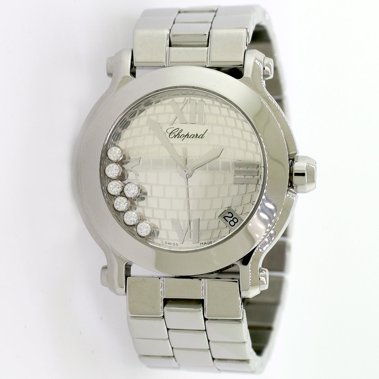 Chopard Pattern Chopard Happy Sport 35MM Brick Pattern Dial Limited Edition Watch 8475