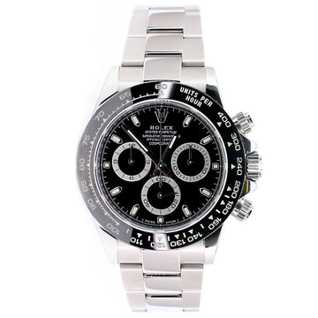 Rolex Daytona 40mm Steel Oyster Watch with Black Dial/Box/Papers 116500LN