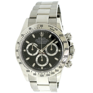Rolex Cosmograph Daytona 40mm Black Dial Watch 116520 Box Papers