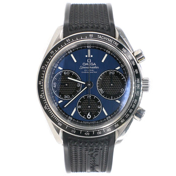 Omega Speedmaster Racing 40mm Steel Watch with Blue Dial/Rubber Strap/Box/Papers 326.32.40.50.03.001