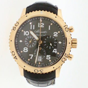 Breguet Transatlantique Type XXI Fly-back Chronograph 43MM Rose Gold Watch 3810/Box & Papers