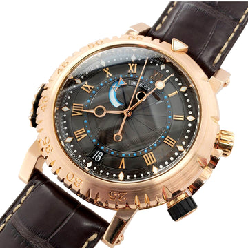 Breguet Marine Royale Alarm Rose Gold 45mm Mens Watch 5847BR Box Papers