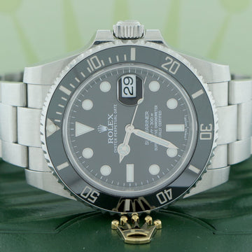 Rolex Submariner Date Ceramic Bezel Black Dial 40MM Automatic Stainless Steel Mens Oyster Watch 116610