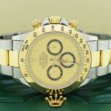 Rolex Cosmograph Daytona Zenith 2-Tone 18K Yellow Gold & Stainless Steel 40mm Oyster Watch 16523