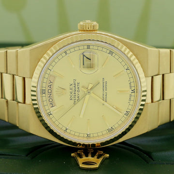 Rolex Day-Date Oysterquartz 18K Yellow Gold Factory Champagne Dial 36mm Mens watch