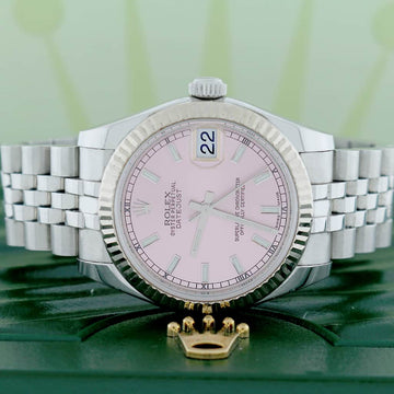 Rolex Datejust Midsize Pink Dial 31mm Automatic Ladies Watch 178274