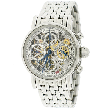 Chronoswiss Opus Skeleton Chronograph 38MM Automatic Stainless Steel Mens Watch CH7523