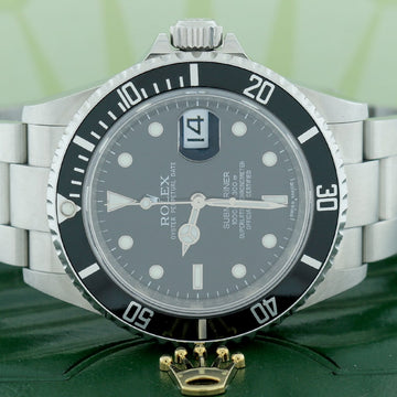 Rolex Submariner Date Black Dial 40MM Automatic Stainless Steel Mens Oyster Watch 16610T