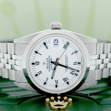 Rolex Datejust Midsize White Roman Dial 31MM Automatic Stainless Steel Jubilee Watch 68240