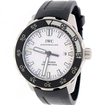 IWC Aquatimer White Dial Luminescent Bezel 44MM Automatic Stainless Steel Mens Watch IW356809