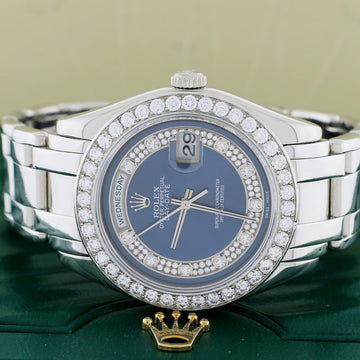 Rolex Day-Date Special Edition Masterpiece Platinum Factory Myriad Diamond Dial & 40 Diamond Bezel 39MM Automatic Watch 18946