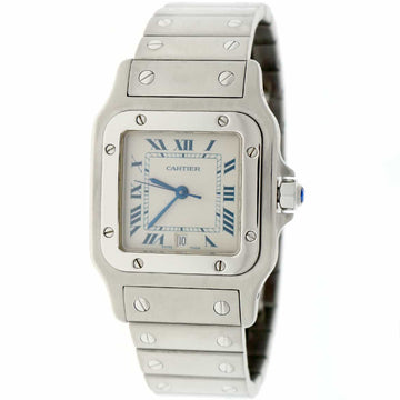 Cartier Santos Galbee Large 29MM Silver Roman Dial Stainless Steel Watch W20060D6