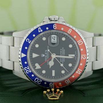 Rolex GMT-Master II Pepsi Bezel 40MM Stainless Steel Automatic Mens Oyster Watch 16710