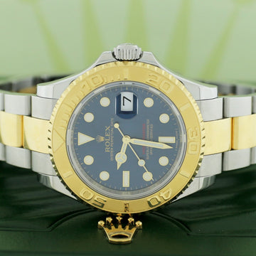 Rolex Yacht-Master 2-Tone 18K Yellow Gold/Stainless Steel Blue Dial 40MM Automatic Mens Oyster Watch 16623