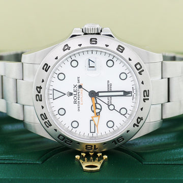Rolex Explorer II 42MM White Dial Automatic Stainless Steel Mens Oyster Watch 216570