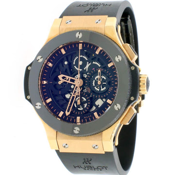 Hublot Aero Big Bang Skeleton Rose Gold Ceramic 44mm Chronograph Watch 310.PT.1180.RX Box & Papers