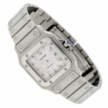 Cartier Santos Galbee Large 29MM Silver Roman Dial Automatic Stainless Steel Watch W20055D6