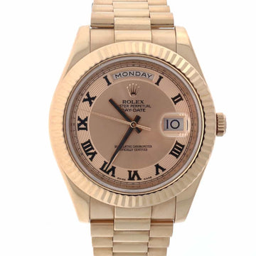 Rolex President Day-Date II 18K Rose Gold 41MM Automatic Mens Watch 218235