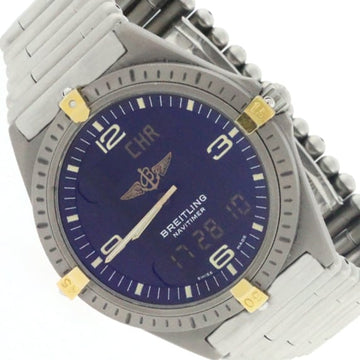 Breitling Aerospace Professional Titanium 40MM Stainless Steel Bullet Bracelet Mens Watch 80360