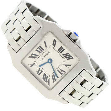Cartier Santos Demoiselle Midsize 26MM Silver Roman Dial Stainless Steel Ladies Watch W25065Z5