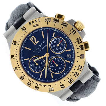 Bvlgari Diagono Chronograph 2-Tone 18K Yellow Gold & Stainless Steel Automatic Mens Watch CH 40 SG TA