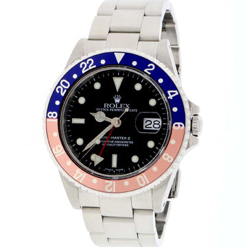 Rolex GMT-Master II Pepsi Bezel 40MM Automatic Stainless Steel Oyster Mens Watch 16710