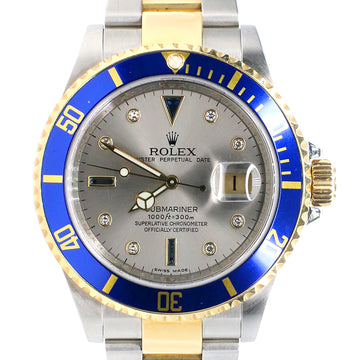 Rolex Submariner 40mm 2-Tone Yellow Gold/Steel Watch with Factory Diamond Dial 16613T