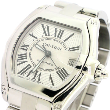 Cartier Roadster Silver Guilloché 36mm Stainless Steel Watch
