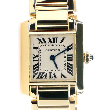 Cartier Tank Francaise 20MM Yellow Gold Roman Dial Ladies Watch Papers W50002N2