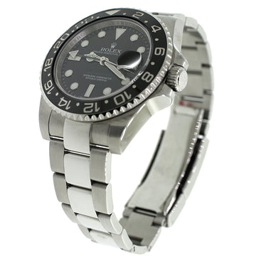 Rolex GMT-Master II Black Ceramic Bezel 40MM Stainless Steel Mens Watch 116710 Box Papers