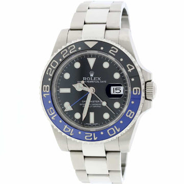 Rolex GMT-Master II Batman Ceramic Bezel 40MM Black Dial Automatic Stainless Steel Mens Oyster Watch 116710