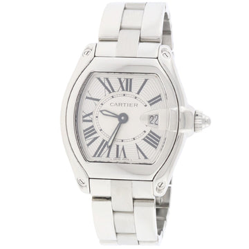 Cartier Roadster Small Silver Sunray Roman Dial 30MM Stainless Steel Watch W62016V3