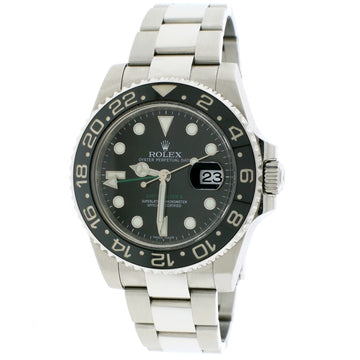 Rolex GMT-Master II Black Ceramic Bezel 40MM Automatic Stainless Steel Mens Oyster Watch 116710 Box&Papers