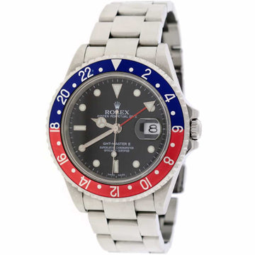 Rolex GMT-Master II Pepsi Bezel 40MM Automatic Stainless Steel Oyster Mens Watch 16710