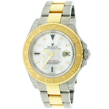 Rolex Yacht-Master 2-Tone 18K Yellow Gold/Stainless Steel White MOP Dial 40MM Automatic Oyster Mens Watch 16623