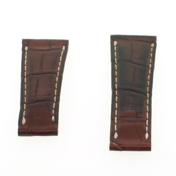 ROLEX DAYTONA CROCODILE Genuine Authentic Brown Leather Band Strap