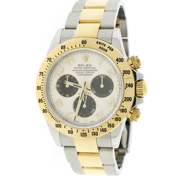 Rolex Cosmograph Daytona 2-Tone 18K Yellow Gold/Steel 40mm Ivory Dial Automatic Oyster Mens Watch 116523